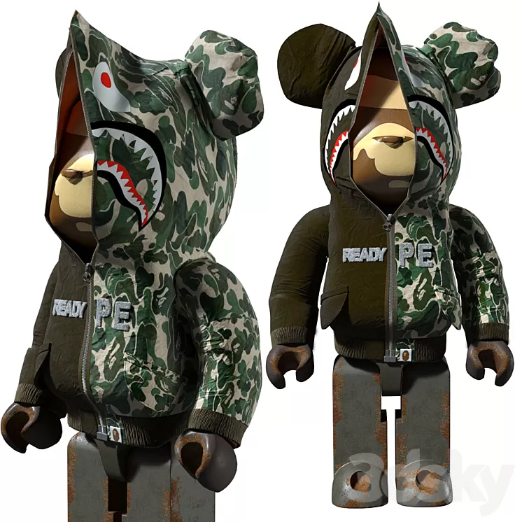 Bape Bearbrick 1000% 3D Model Free