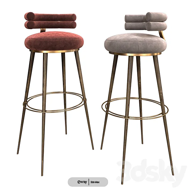 Bapnyy ctyl private label bar chair 3D Model