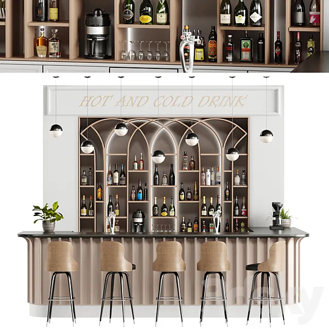 Bar 19 Hotel bar 3D Model