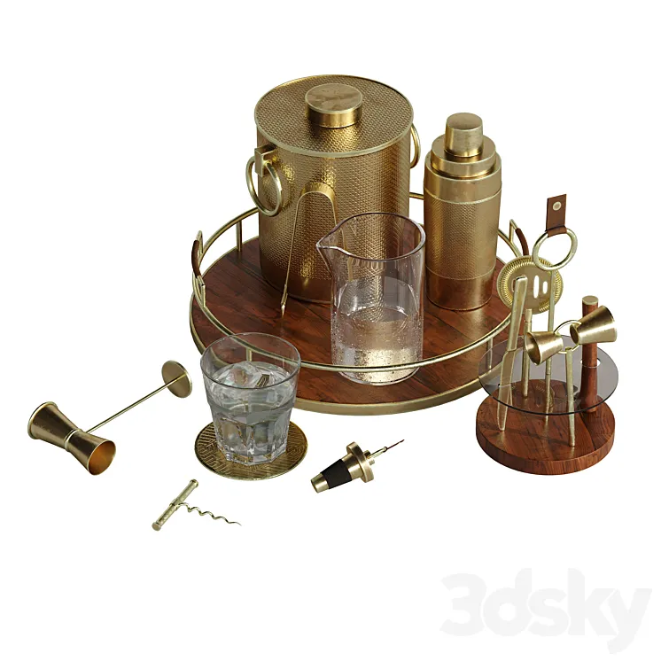 Bar accessories set 1 3D Model Free Download