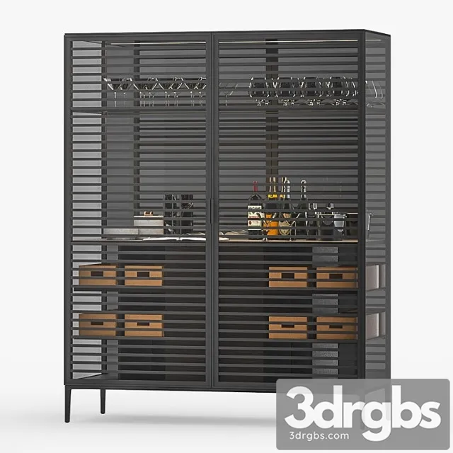 Bar cabinet Alambra Rimadesio N3 3D Model Free