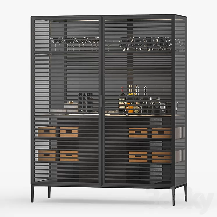 Bar cabinet Alambra Rimadesio N3 3D Model