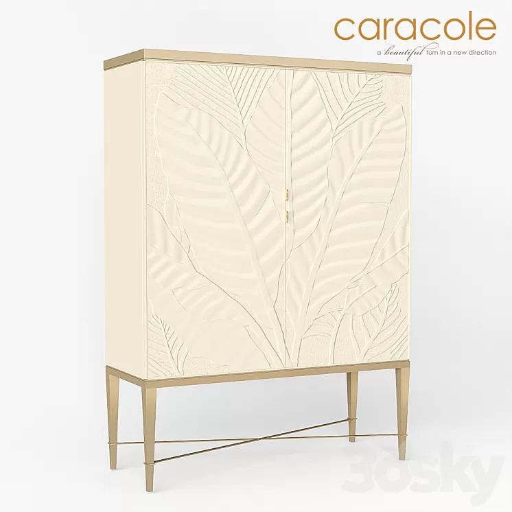 Bar cabinet Palms Up! Caracole 3D Model