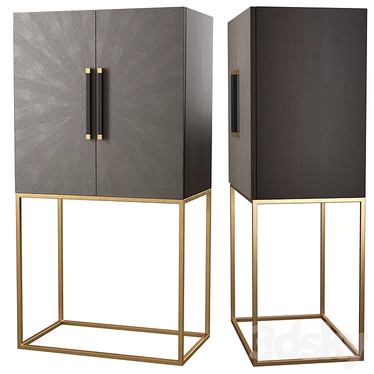 Bar cabinet Theodore Alexander CURTICE BAR CABINET 3D Model
