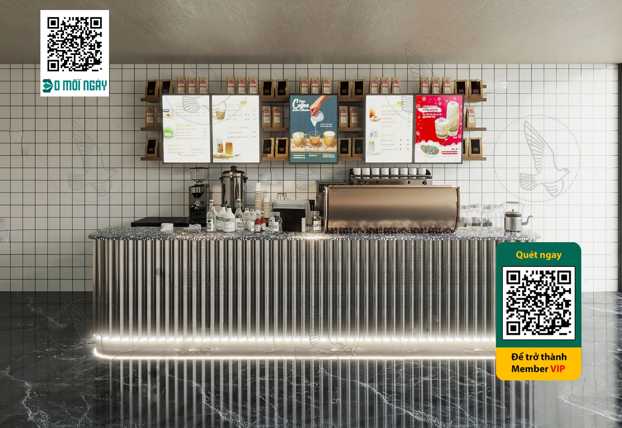 Bar chair 3D - 004 - 3709