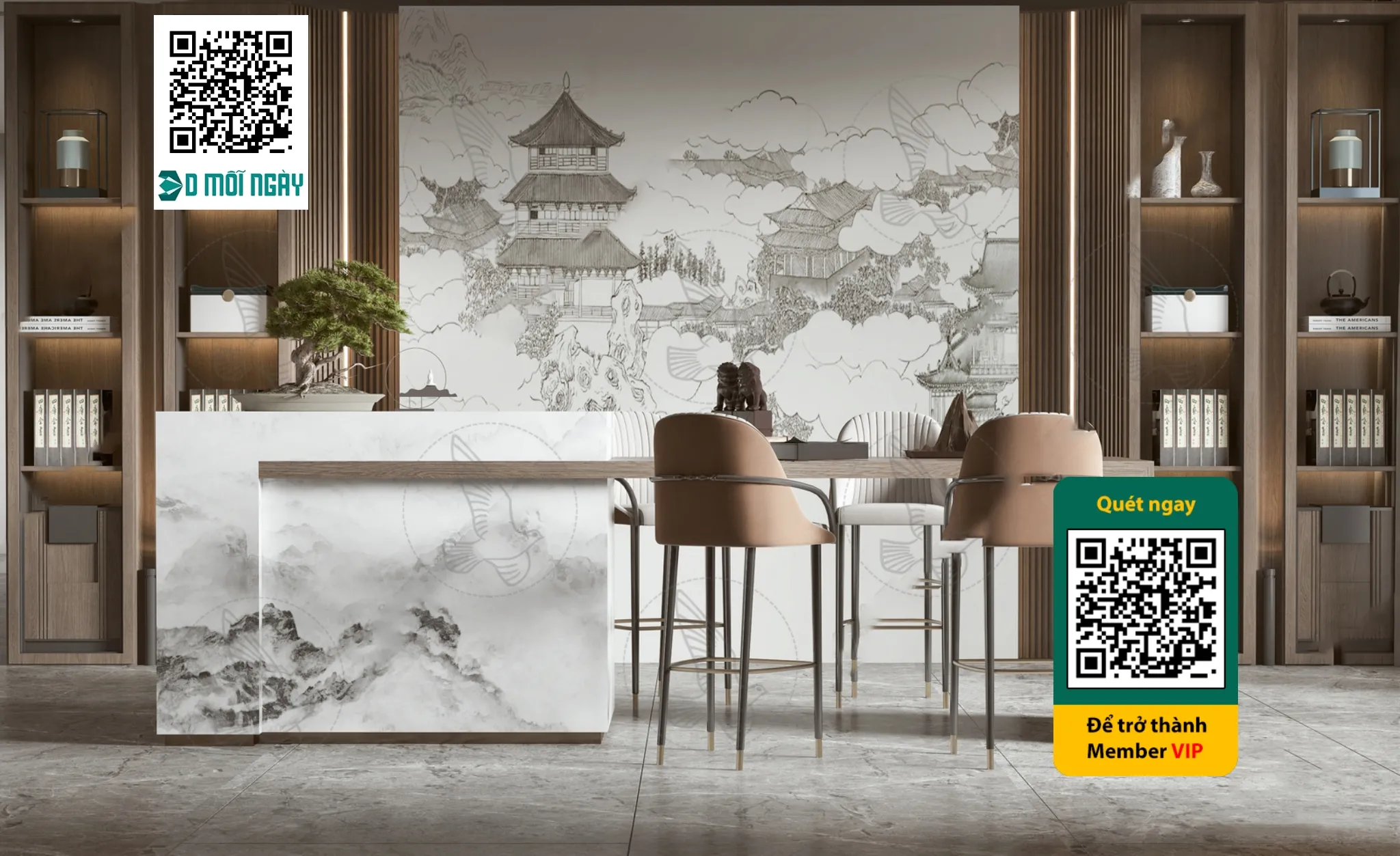 Bar chair 3D - 018 - 3723