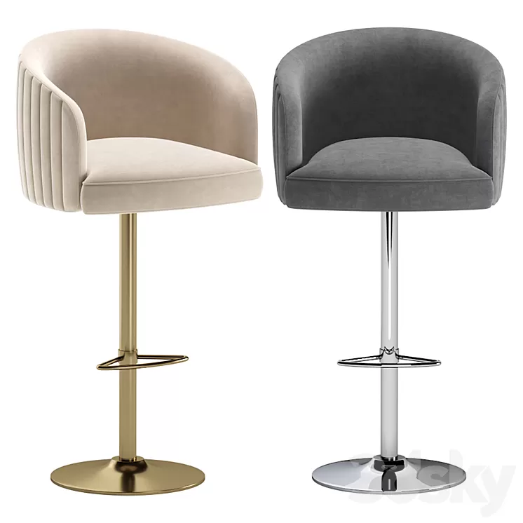 BAR CHAIR AIRT by Cazarina Interiors 3 Colors Version/БАРНЫЙ СТУЛ ЭЙРТ 3D Model Free