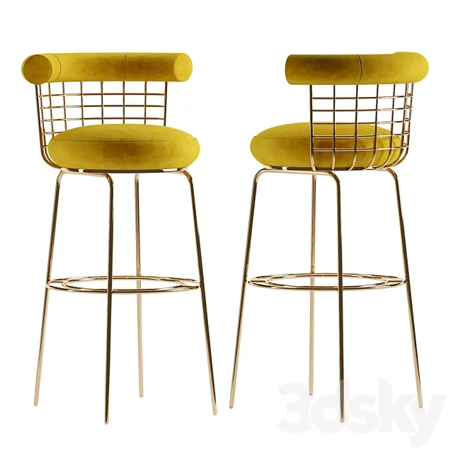 Bar chair BERRY 3DModel