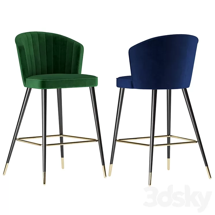 Bar chair Cassie 3D Model
