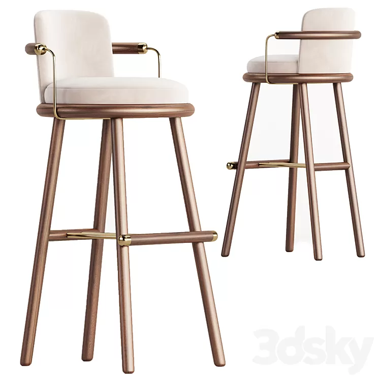 Bar Chair Darla 3D Model Free