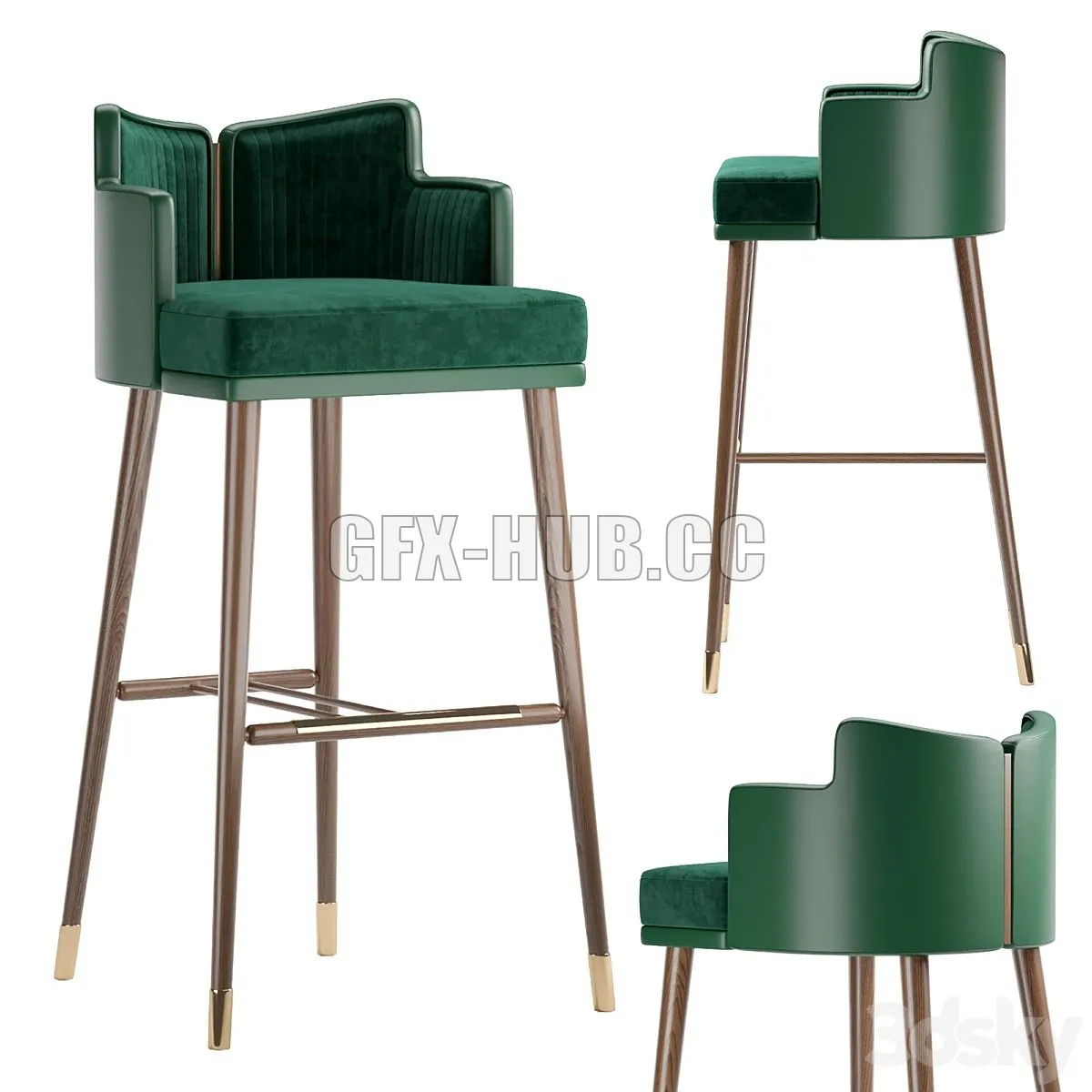 Bar chair ERVIN 3D Model