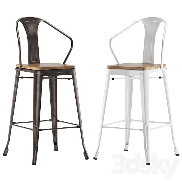 Bar chair JAKIA 3D Model