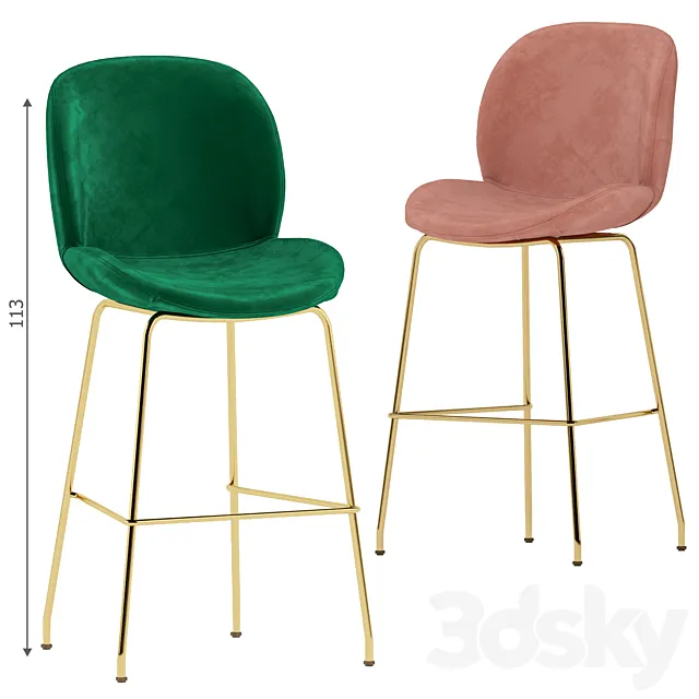 Bar chair Turin-2 3D Model
