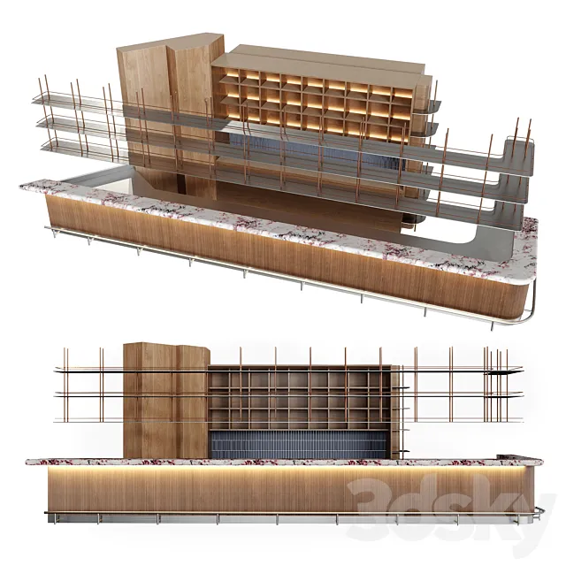 Bar Counter 2 3D Model