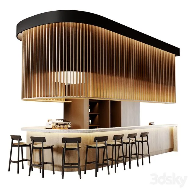Bar counter 3 3D Model