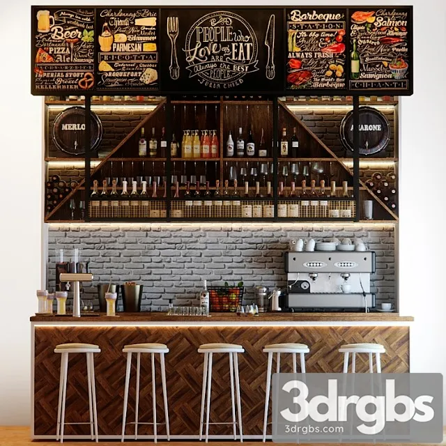 Bar counter 3 3D Model Download