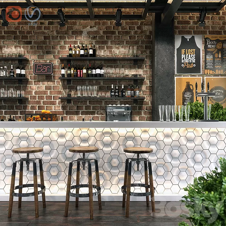 bar counter 3D Model