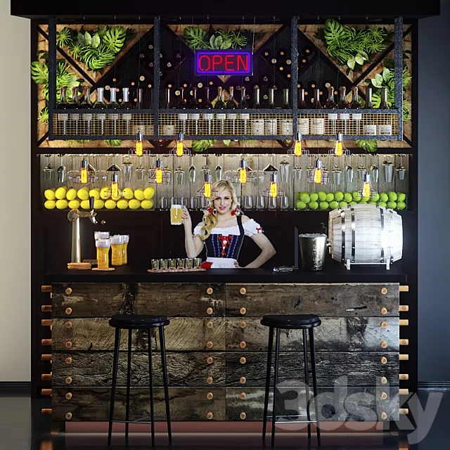 bar counter 3D Model
