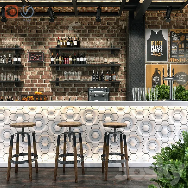 bar counter 3DModel