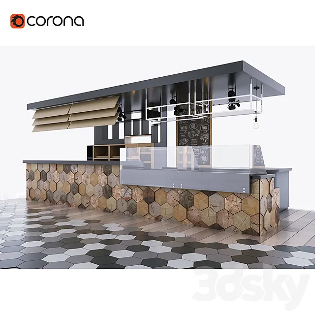 Bar counter for cafes and eateries Free Download