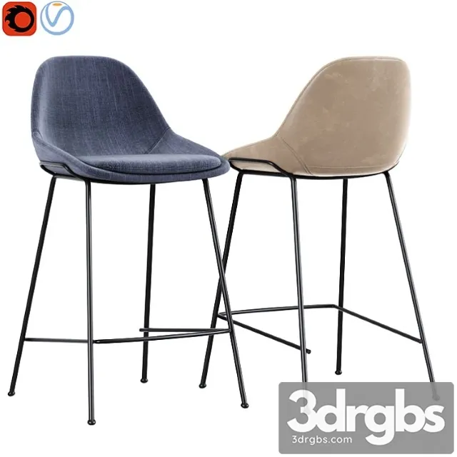Bar & counter stool 2 3D Model Free