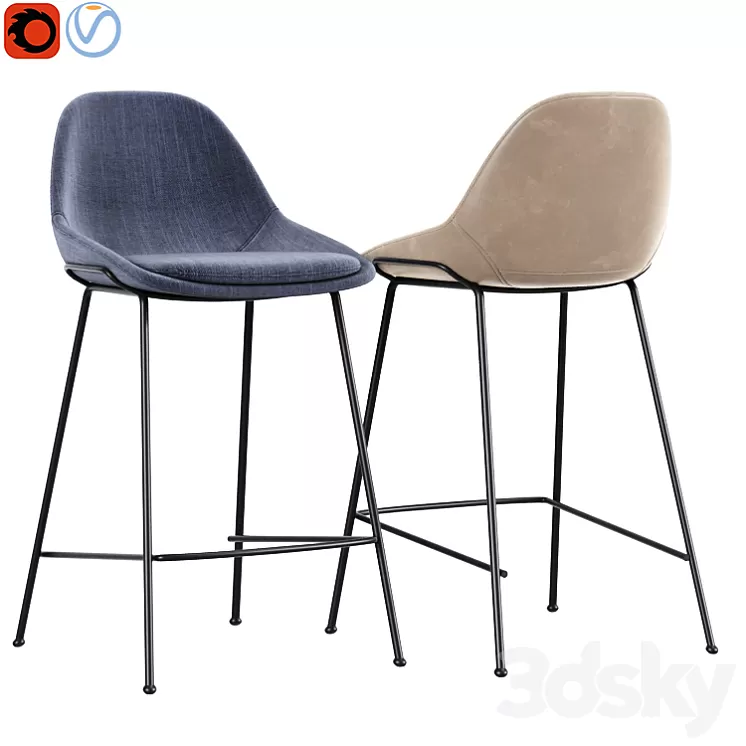 Bar & Counter Stool 3D Model