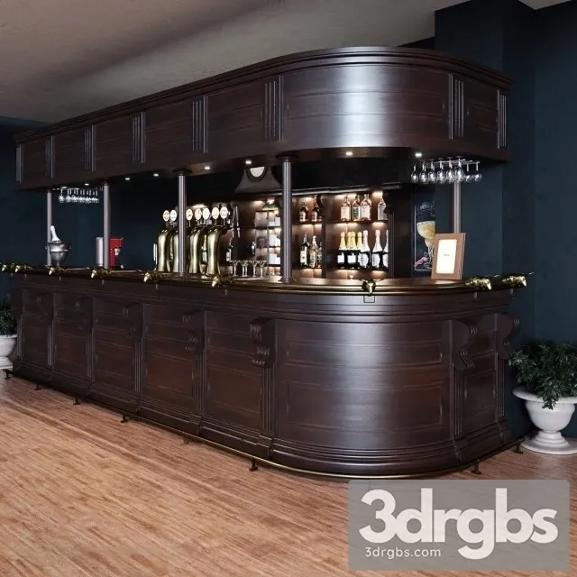 Bar Reception Desk 3 3D Model Free