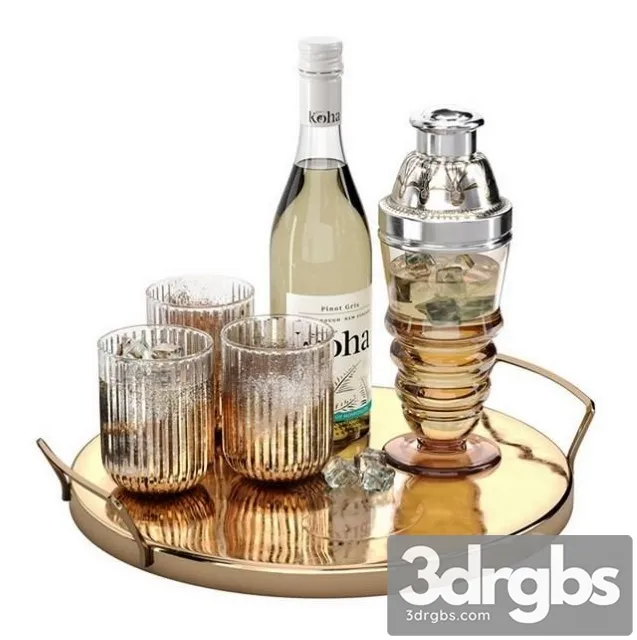 Bar Set 01 3D Model Free