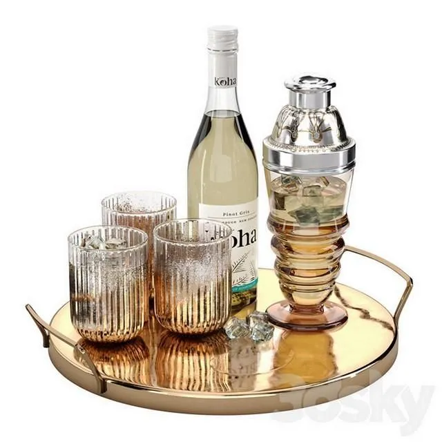 Bar Set 3D Model