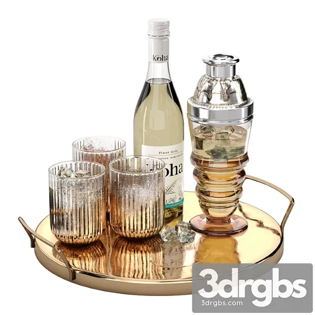 Bar set 3D Model Free