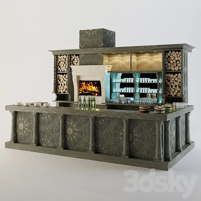 BAR SIDEBOARD 3D Model