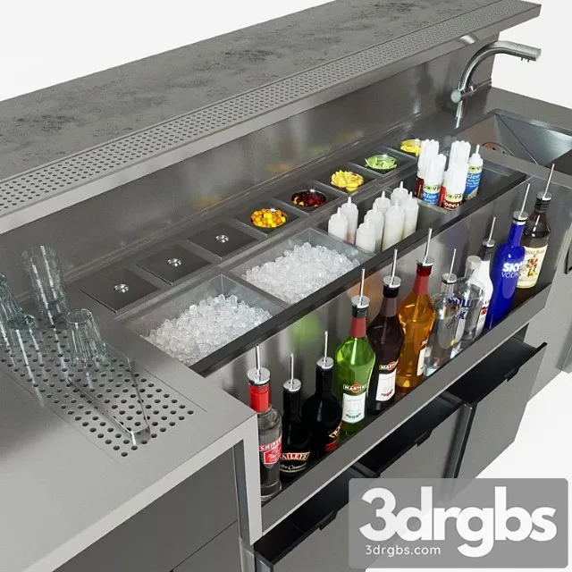 Bar station 3D Model Free