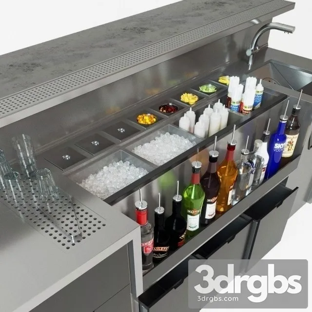 Bar Station 3D Model Free