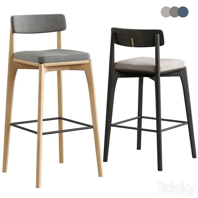 Bar stool Aska. Latitude 3D Model
