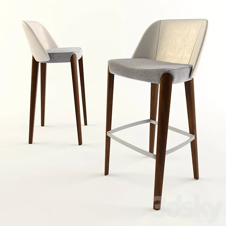 bar stool Bellevue Barstool 3D Model Free