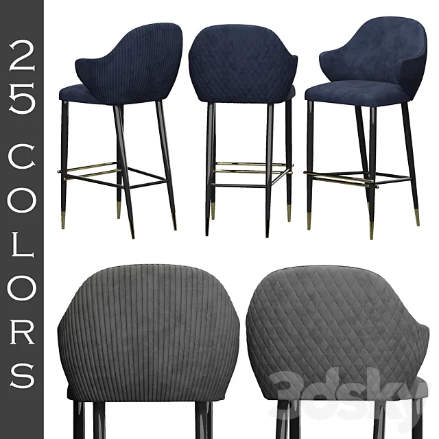 Bar stool Capital Collection DIVA 3D Model