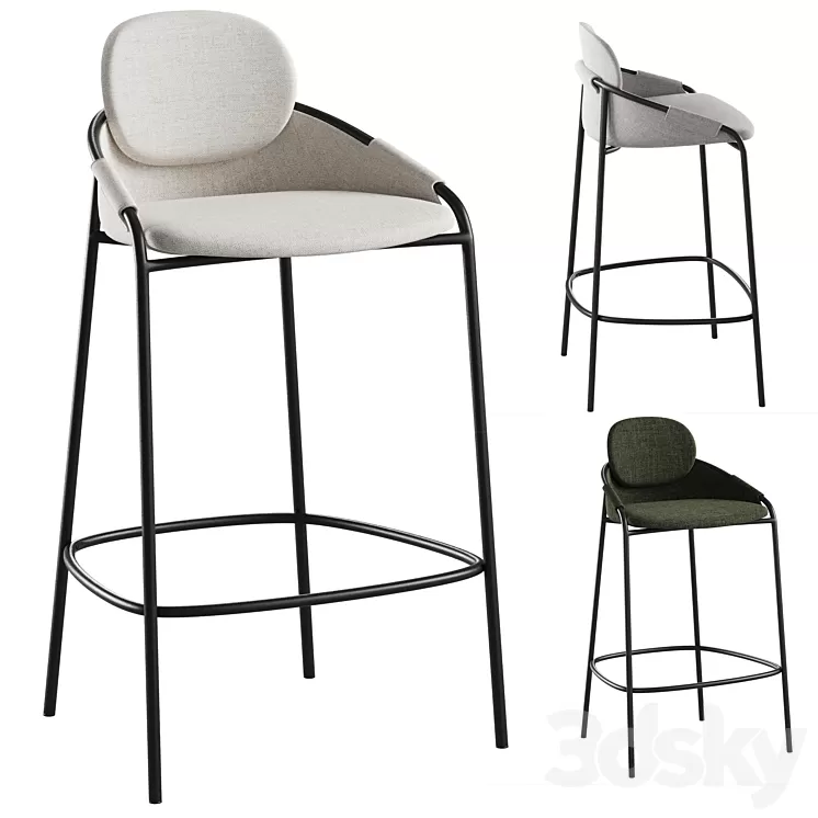 Bar stool Claudio 3D Model Free