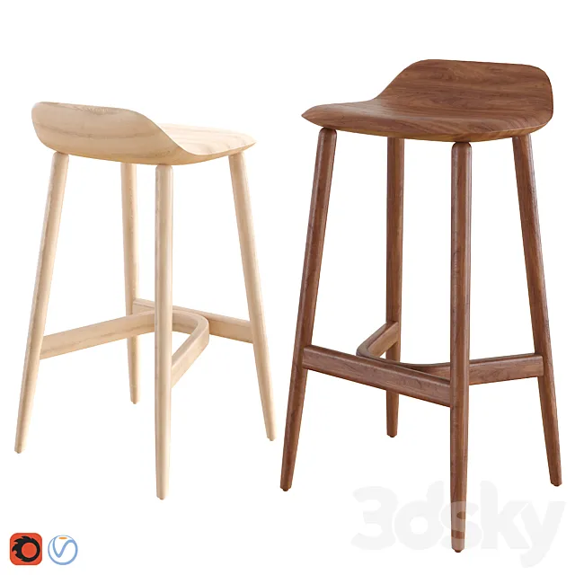 Bar Stool Crosshatch Stool by Herman Miller 3D Model