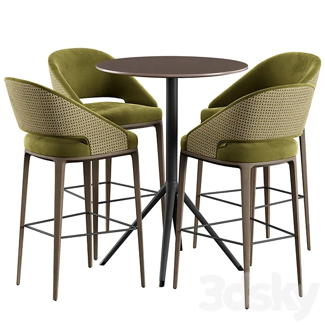 Bar stool Cut Konyshev OTX 3D Model