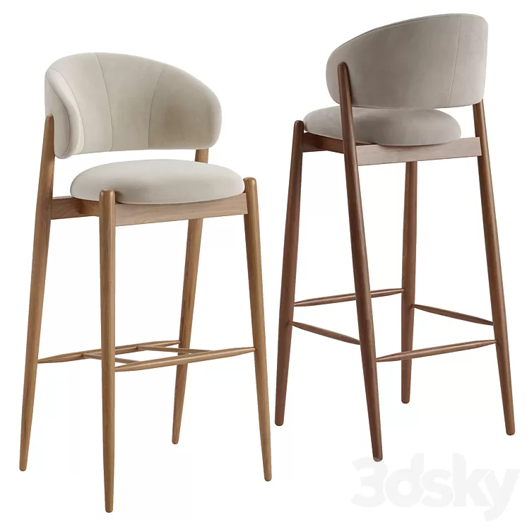 Bar stool Family Look 3D Model Free