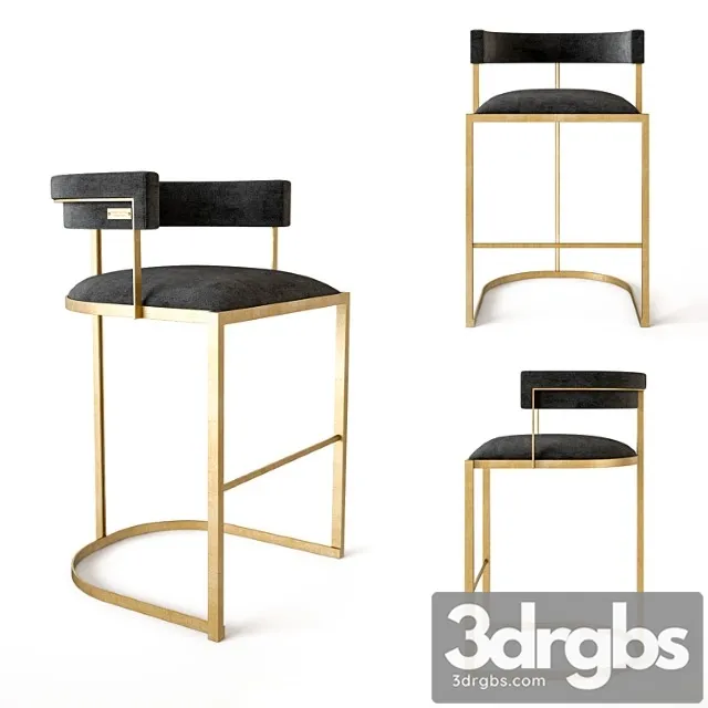 Bar stool fitzgerald bar rooma design & furniture 2 3D Model Free