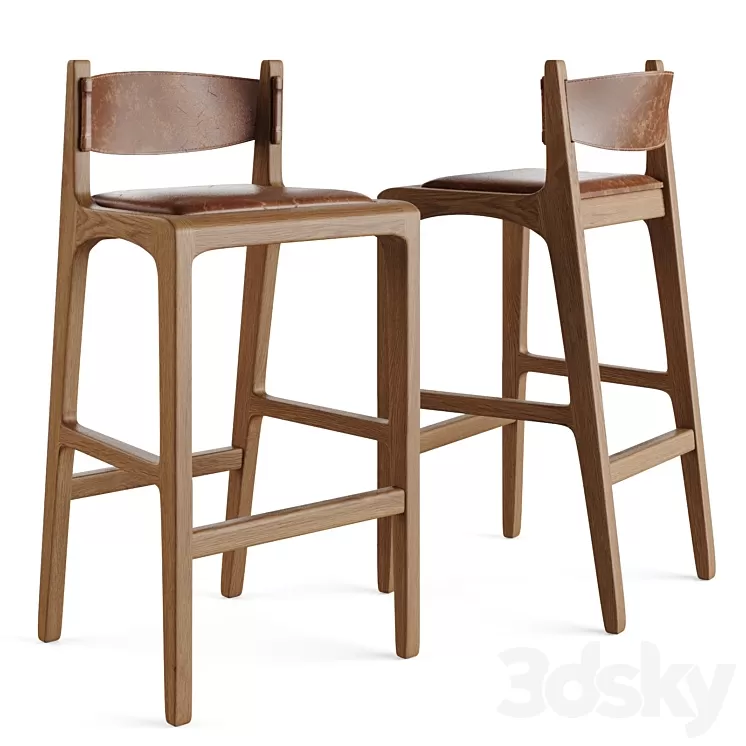 Bar stool. Helga estudiobola 3D Model