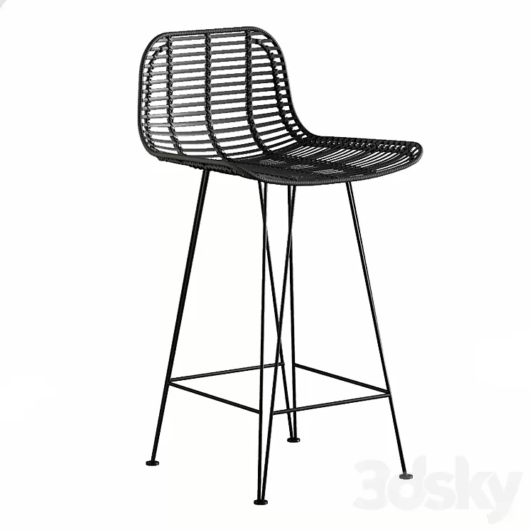 Bar stool hk living 3D Model