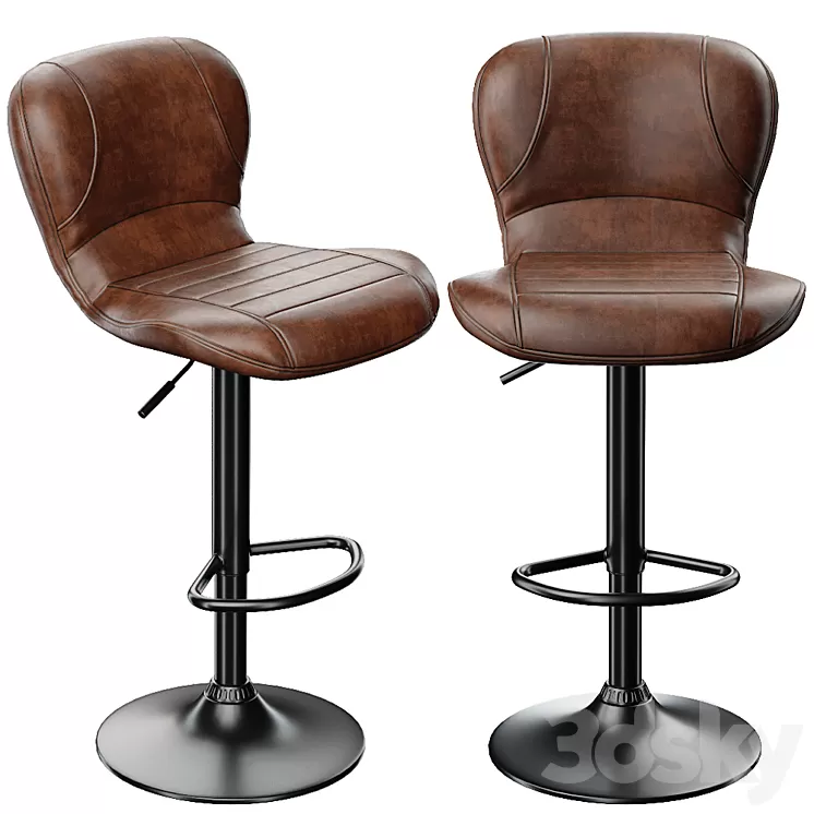 Bar stool hold woodville 3D Model