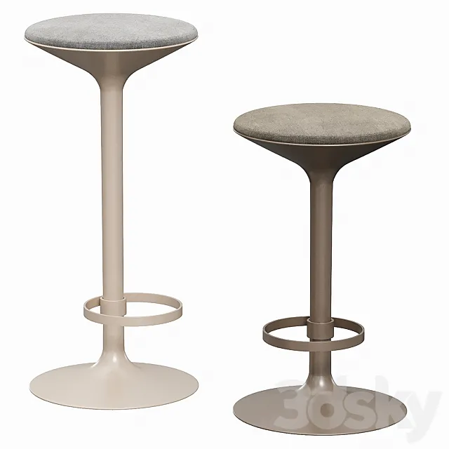 Bar stool Hula BQ2796 Andreu World 3D Model