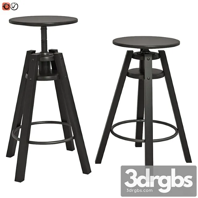 Bar stool ikea dalfred 2 3D Model Free