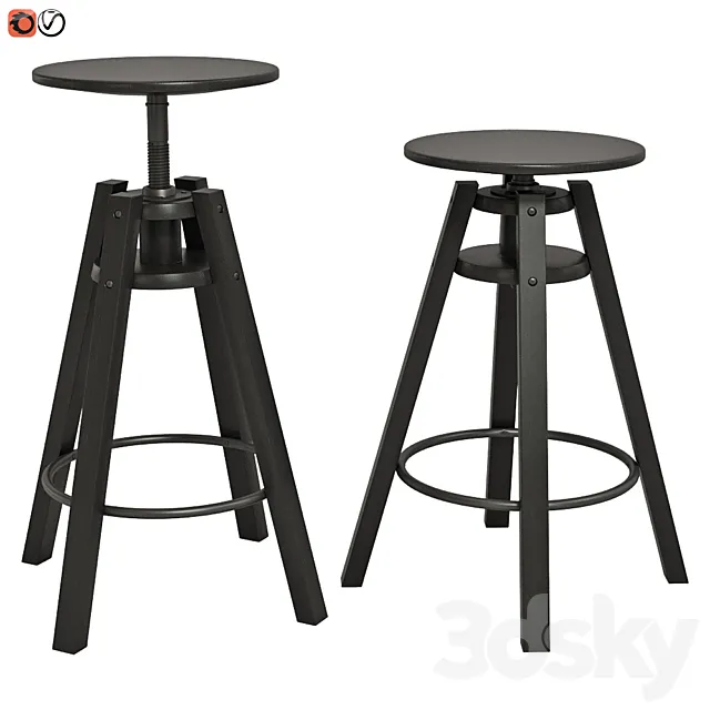 Bar stool IKEA DALFRED 3D Model