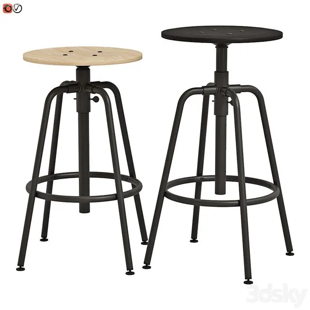 Bar stool IKEA KULLABERG 3D Model