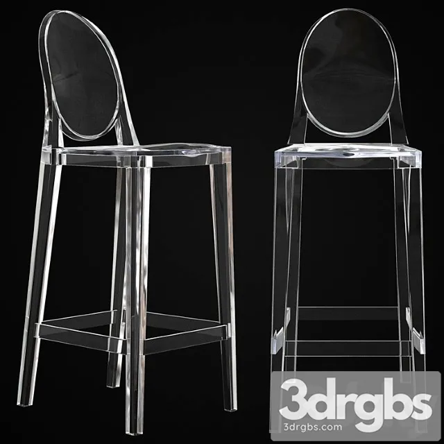 Bar Stool Kartell One More 5890 3D Model Free