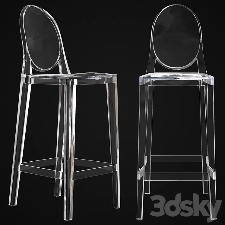 Bar stool Kartell One more 5890 3D Model Free